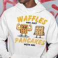 Waffles Are Just Pancakes With Abs Breakfast ワッフル愛好家 パーカー 面白い贈り物