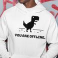 You Are Offline T-Rex 恐竜のラン ピクセルアート 恐竜ゲーム パーカー 面白い贈り物
