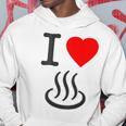 【バックプリント・背中側】アイラブ・温泉 マーク お風呂 銭湯 記号 お土産 旅行 ハート スタッフ 面白い パーカー 面白い贈り物