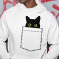 【ポケットから覗くネコ】黒猫 にゃんこ 猫好き 猫 可愛い ネコ 子猫 ネコ好き 面白い 変な 遊び心 ネタ ウケ狙い パーカー 面白い贈り物