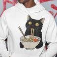 おもしろ猫 食べる 麺 ラーメン 日本猫 食べる 麺 パーカー 面白い贈り物