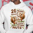 お互いの運転26年 ナッツ26周年 結婚26周年 パーカー 面白い贈り物