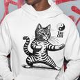 かわいい猫 太極拳 武道 陰陽 パーカー 面白い贈り物