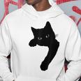 かわいい黒猫tシャツ ユニセックス パーカー 面白い贈り物