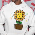 ひまわり 花 ポット シンプル クリップアート パーカー 面白い贈り物