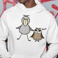 みんな大好きハシビロコウ 動かない鳥 はしび郎クラブtシャツ ハシビ郎とフクロウ Zoo ハシビロコウ フクロウ 鳥 パーカー 面白い贈り物