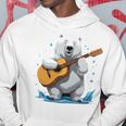 アコースティックギターを弾くクマ、ベアギタリスト 長袖tシャツ パーカー 面白い贈り物