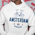 アムステルダム バイク シティ アムステルダム バイクタウン オランダの国旗 パーカー 面白い贈り物