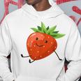 イチゴのハロウィンコスチューム かわいい怠惰なイチゴの果実 パーカー 面白い贈り物