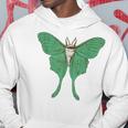 オオミズアオ ルナモス 薄い 緑色 黄緑色 蛾 Luna Moth レトロ 虫 昆虫 イラスト かっこいい おしゃれ パーカー 面白い贈り物