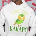 カカポ絶滅危惧保全啓発鳥を救え 長袖tシャツ パーカー 面白い贈り物