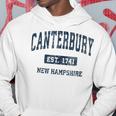 カンタベリー ニューハンプシャー州 ニューハンプシャービンテージアスレチックスポーツデザイン パーカー 面白い贈り物