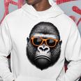 サングラスをかけたクールなゴリラグラフィックアート 長袖tシャツ パーカー 面白い贈り物