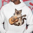 シャム猫ギタリスト ミーザー ギター奏者 パーカー 面白い贈り物