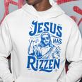ジーザス・ハズ・リズン・ファニー・ジーザス・ミームリズ・ヤング・クリスチャン パーカー 面白い贈り物