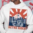 スーパーカブc100 原付バイク レトロライダー 東京日本 長袖tシャツ パーカー 面白い贈り物