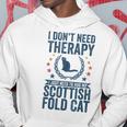 セラピーは要らない、スコティッシュ・フォールドの猫を抱きしめて パーカー 面白い贈り物
