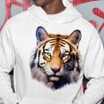 タイガー アニマル プリント グラフィック デッサン アートワーク フェイス トラ パーカー 面白い贈り物