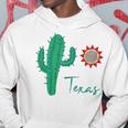 テキサス キュート 気まぐれなサボテン 南西部の太陽 砂漠 バケーション パーカー 面白い贈り物