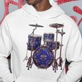 ドラム ドラマー ドラミング ドラム 長袖tシャツ パーカー 面白い贈り物