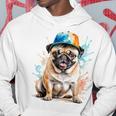 パグ、スナップバック キャップ、犬、カラフル、面白い、動物プリント パーカー 面白い贈り物