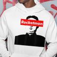 パロディ Kim Jung Un Rocketman ボックスロゴtシャツ パーカー 面白い贈り物