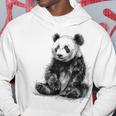 パンダ アニマルプリント グラフィック デッサン アート 絵画 パンダ パーカー 面白い贈り物
