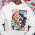 ビンテージ グラフィティ 錦鯉 魚 鯉 長袖tシャツ パーカー 面白い贈り物