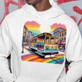 ビンテージ サンフランシスコ ケーブルカーf カストロ カリフォルニア Lgbtq 長袖tシャツ パーカー 面白い贈り物