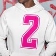 ピンク色背番号 2 チーム短大スポーツピンク色背番号付きユニフォーム パーカー 面白い贈り物