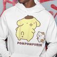 ポムポムプリン ふりむき ライトカラー パーカー 面白い贈り物
