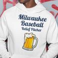 ミルウォーキービールと野球リリーフピッチャー パーカー 面白い贈り物