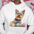 ヨーキー ヨークシャーテリア 犬種 ハッピーイースター メンズ レディース パーカー 面白い贈り物