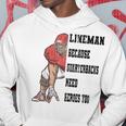 ラインマンのクォーターバックにはアメリカンフットボールにヒーローが必要 パーカー 面白い贈り物