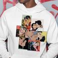 レトロコミックキス、コラージュ、ビンテージポップアートキスコミックスタイル 長袖tシャツ パーカー 面白い贈り物