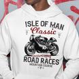 レトロマン島ttレースヴィンテージバイクレース 長袖tシャツ パーカー 面白い贈り物