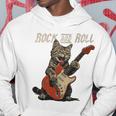 ロックンロール ギター 猫 ビンテージ Rock ギタリスト 猫 長袖tシャツ パーカー 面白い贈り物