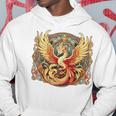 不死鳥 火の鳥 フェニックス イラスト バックプリント パーカー 面白い贈り物