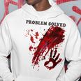 問題解決 血まみれのシャツ 血まみれのホラー パーカー 面白い贈り物