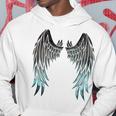 天使の羽 バックプリント パーカー 面白い贈り物