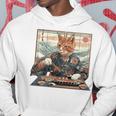 寿司好き ヴィンテージ 子猫 伝統 日本の芸術 猫 長袖tシャツ パーカー 面白い贈り物