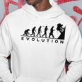 山愛好家 山登り好きにお勧めの面白い進化論 登山家のオシャレなイラスト パーカー 面白い贈り物