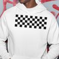 市松模様 チェッカーボード チェック カーレース フラッグパターン パーカー 面白い贈り物