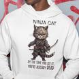 忍者猫、日本のサムライ カワイイ猫タトゥー 面白い パーカー 面白い贈り物