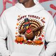 感謝祭 おもしろい 七面鳥巡礼者 軽くたたく 幸せな七面鳥の日 パーカー 面白い贈り物