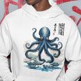 日本のタコ浮世絵 海の美 木版画 パーカー 面白い贈り物