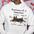 犬の解剖学ドーベルマン犬 長袖tシャツ パーカー 面白い贈り物