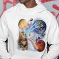猫 ねこ 宇宙 惑星 パーカー 面白い贈り物