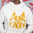 猫と一緒に楽しい！ バックプリント かわいい ねこ好き おもしろ パーカー 面白い贈り物