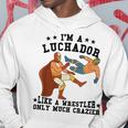 私はレスラーのようなルチャドールだけだ もっとクレイジーなルチャ・リブレ パーカー 面白い贈り物